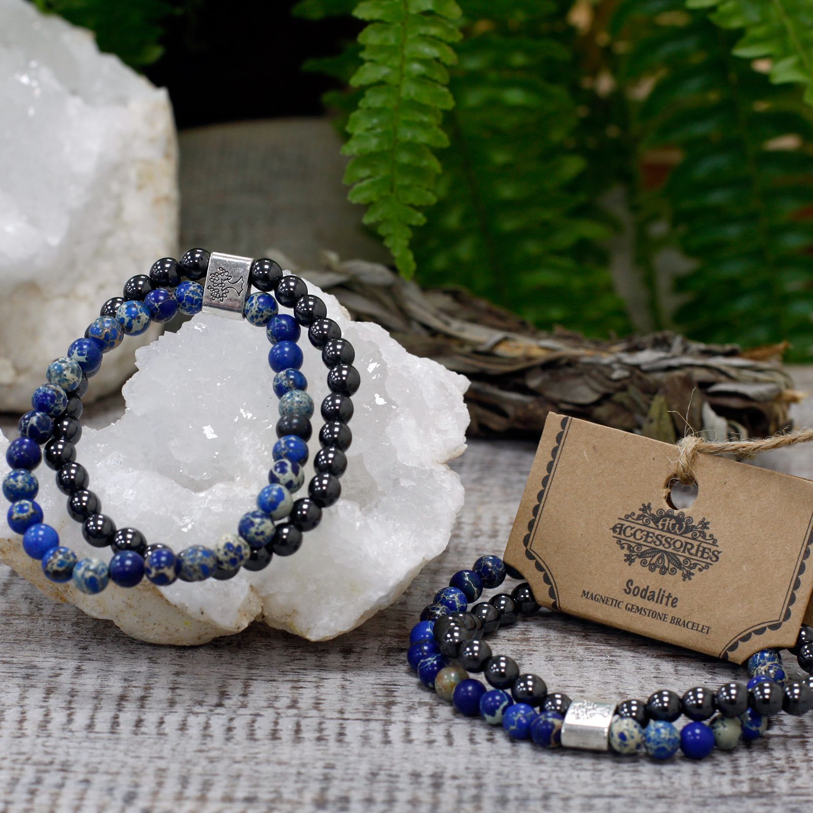 Pulsera de Piedras Preciosas Magnéticas - Sodalite - Imagen 4