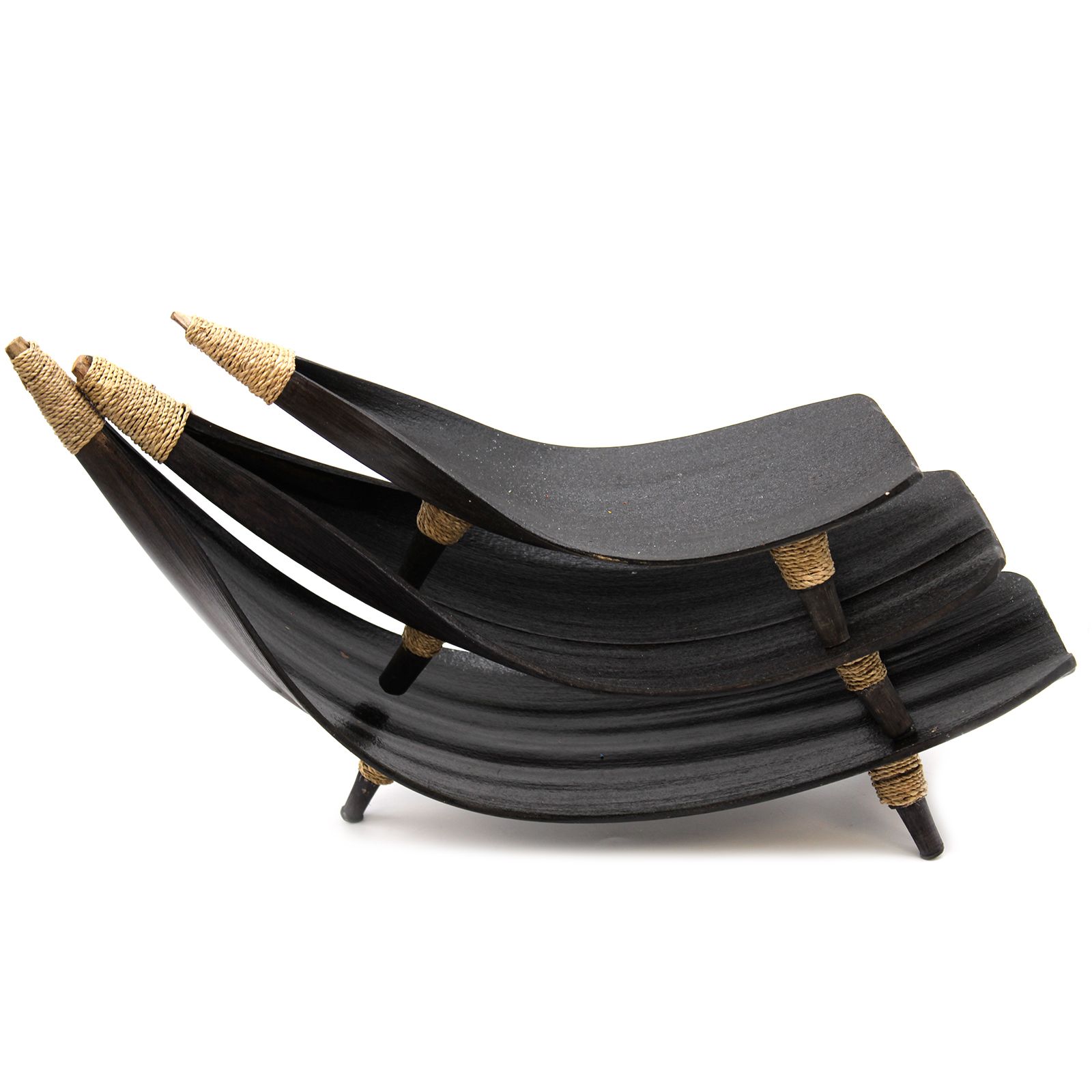 Juego de fruteros de hoja de coco - Chocolate - Imagen 2