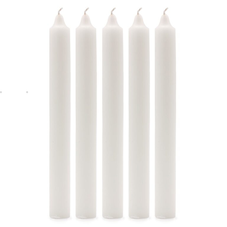 Velas a Granel de Color Sólido - Blanco Rústico - Paquete de 10