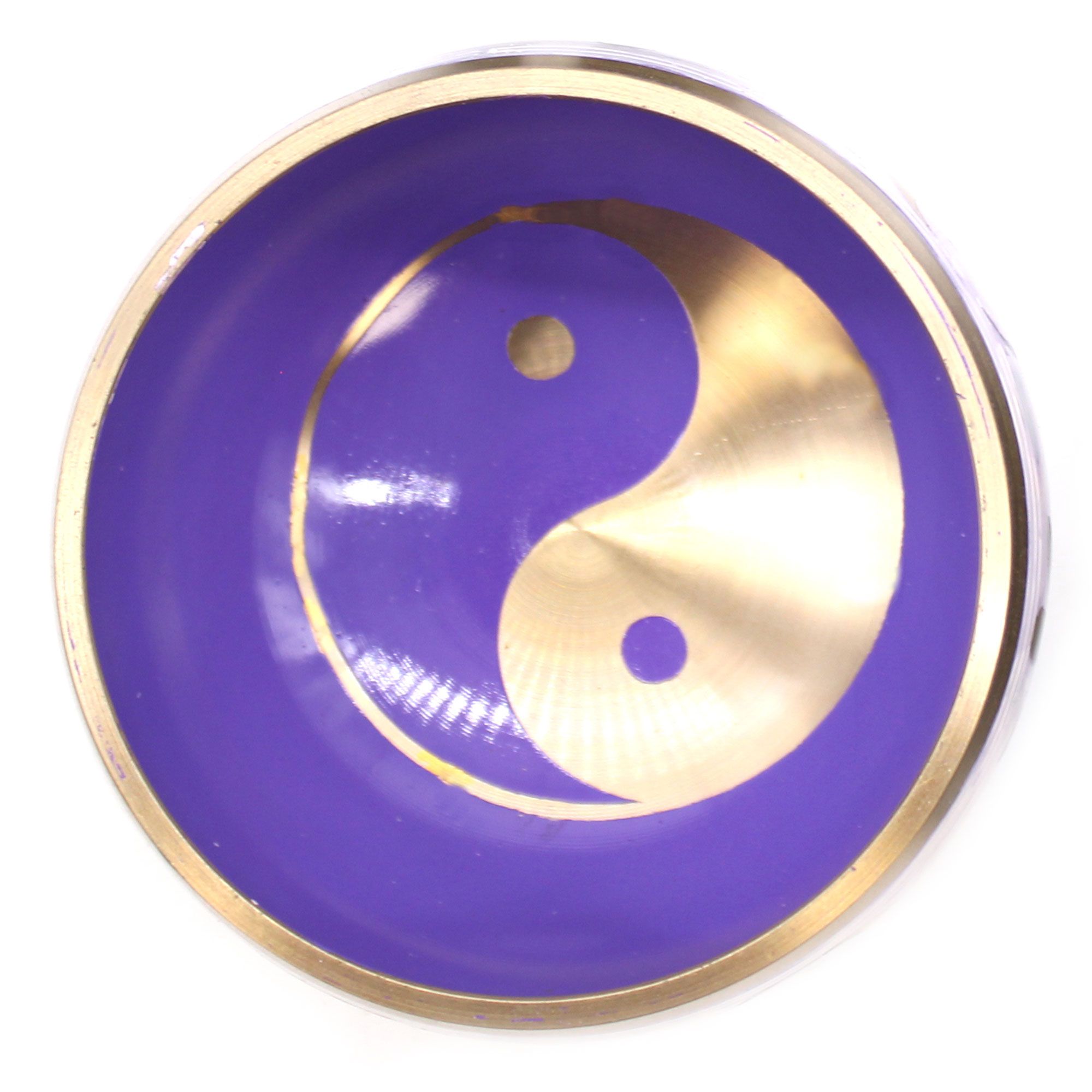 Juego de Cuenco Tibetano - Yin & Yang - Blanco/Morado 10,7 cm - Imagen 3