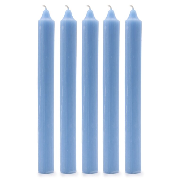 Velas a granel de color sólido - Azul marino rústico - Paquete de 10