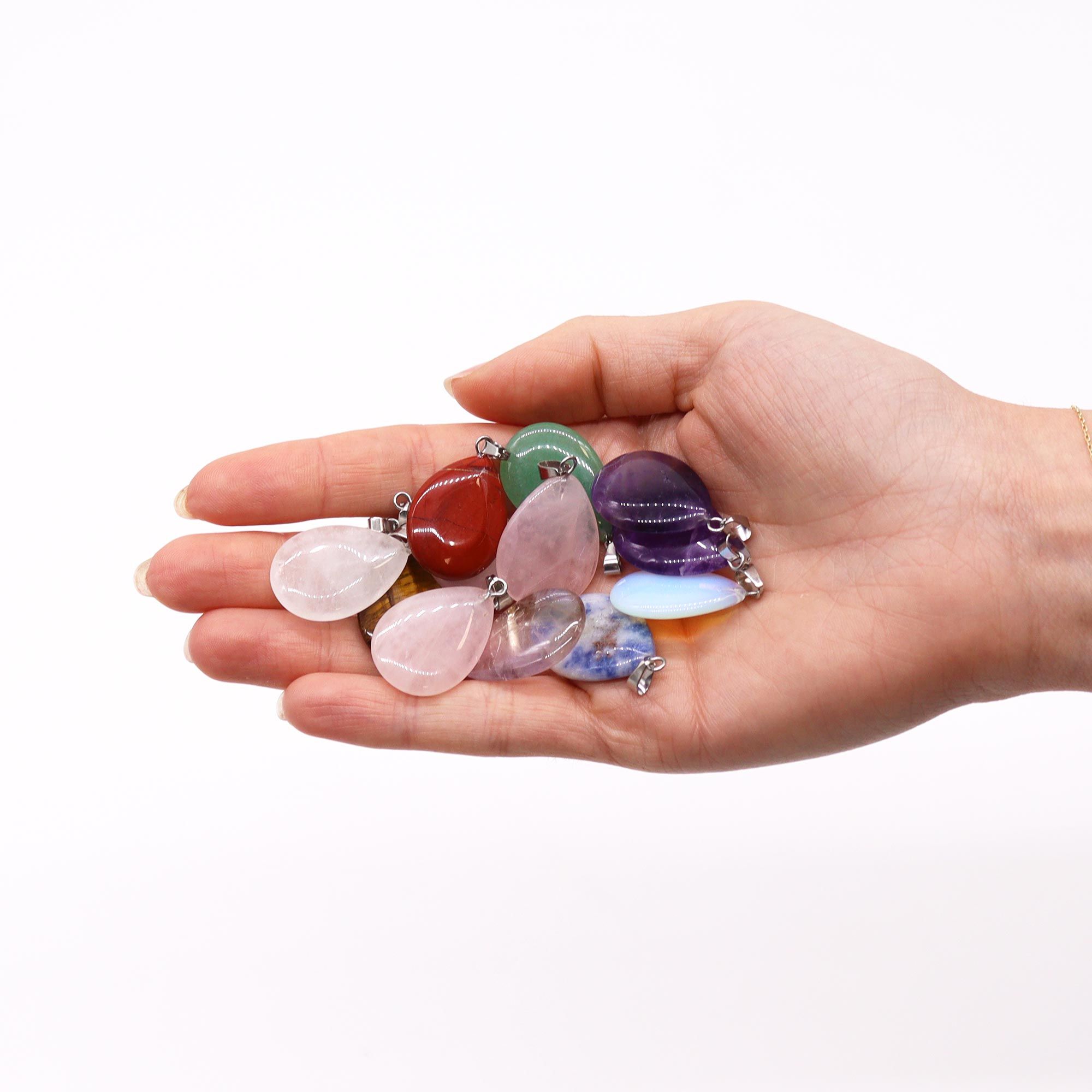 Colgantes de Gema Lágrima - 25x18mm - Imagen 2