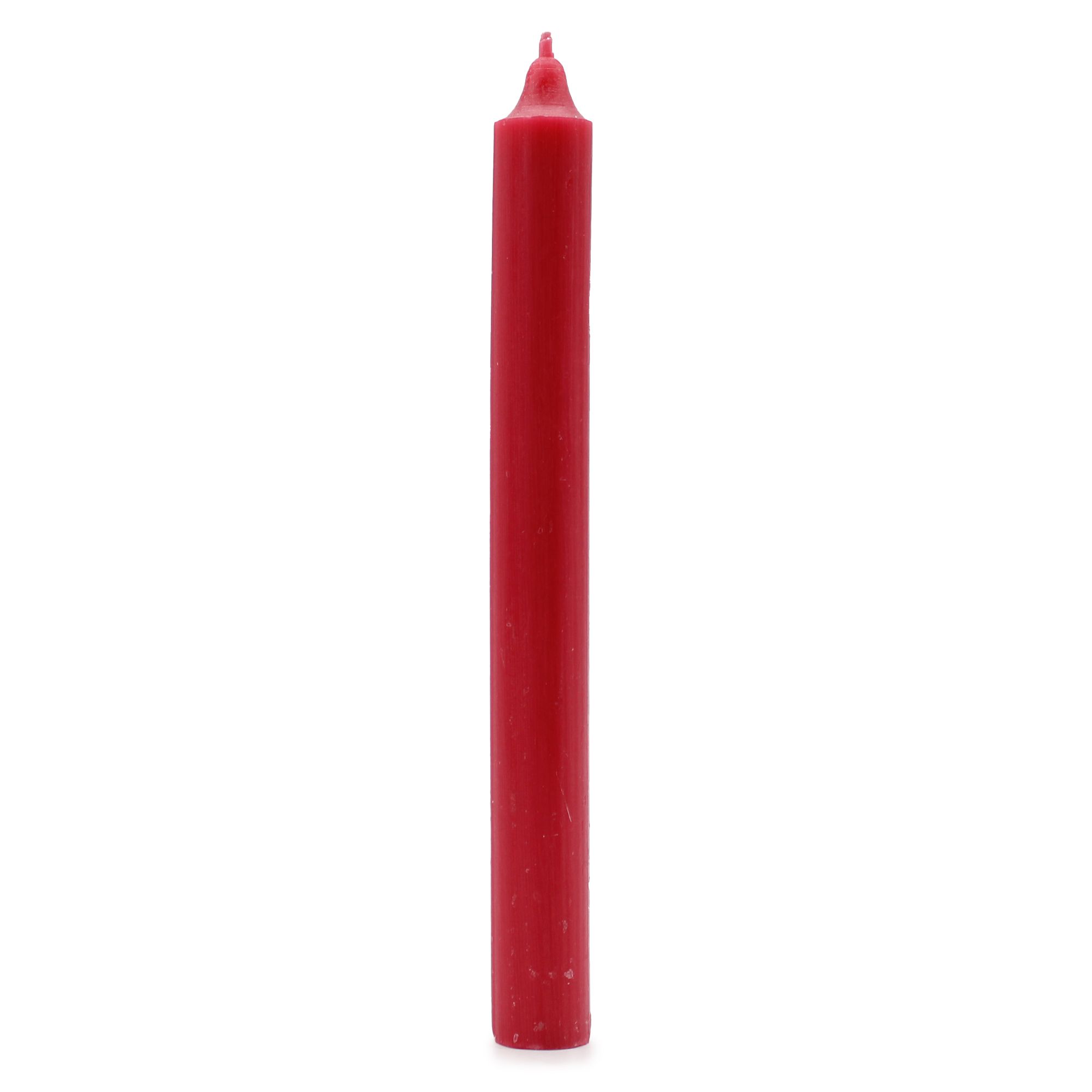 Bulk Solid Colour Dinner Candles - Rustic Red - Pack of 10 - Imagen 2