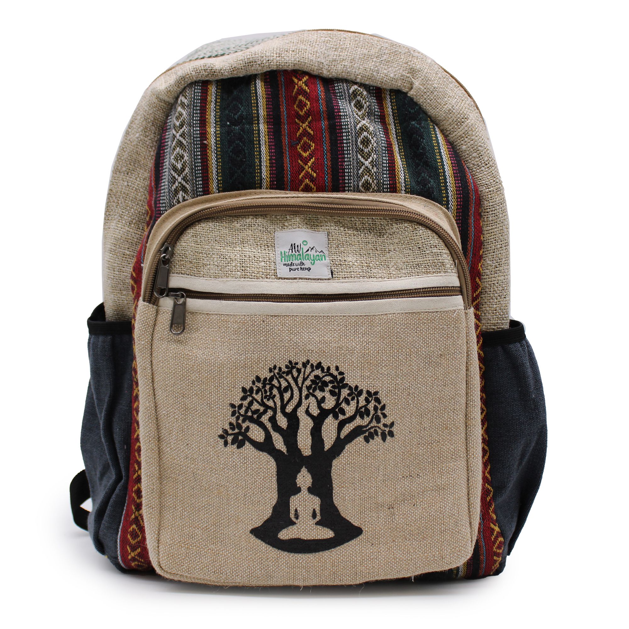 Mochila Grande De Cáñamo - Bohdi Tree Design - Imagen 7
