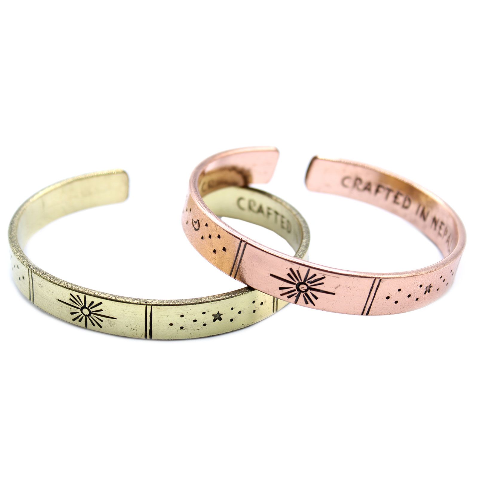 Pulsera de Inspiración - Latón Amanecer, Galaxia, Estrellas, Tierra - Imagen 4