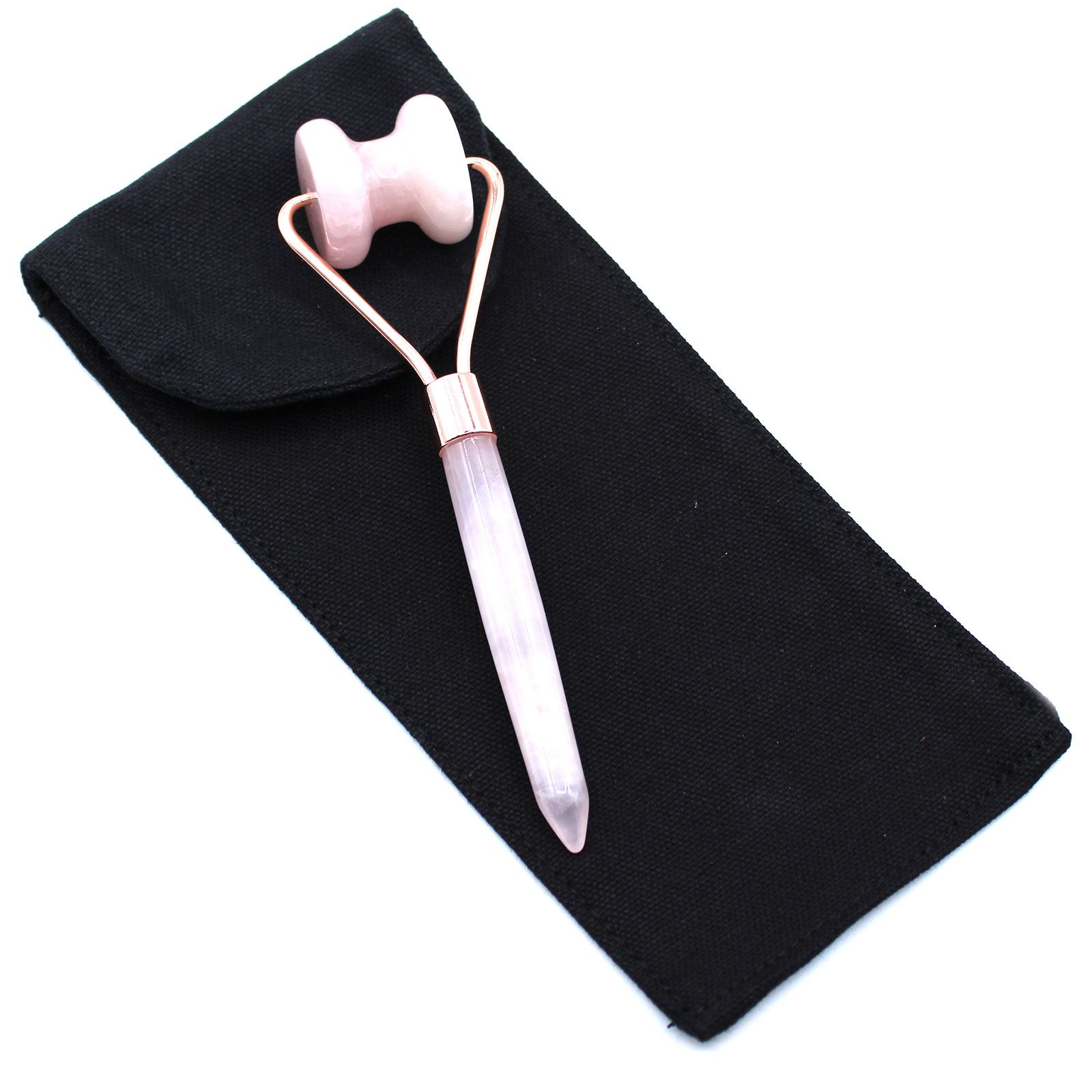 Rodillo Facial de Piedras Preciosas - Cuarzo Rosa - Imagen 2