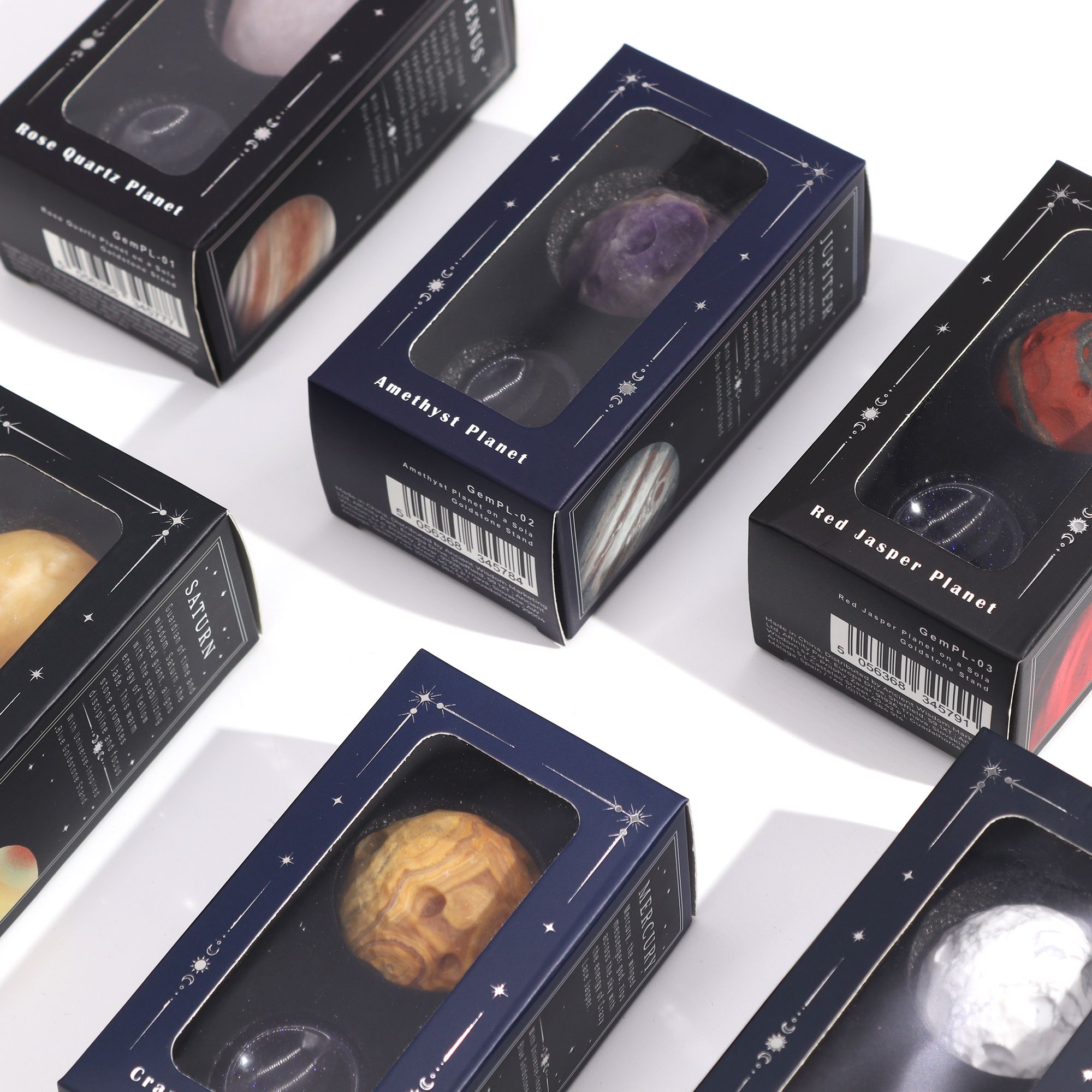 1x Planeta de Cuarzo Rosa con Soporte Solar (VÉNUS) - 40mm - Imagen 6