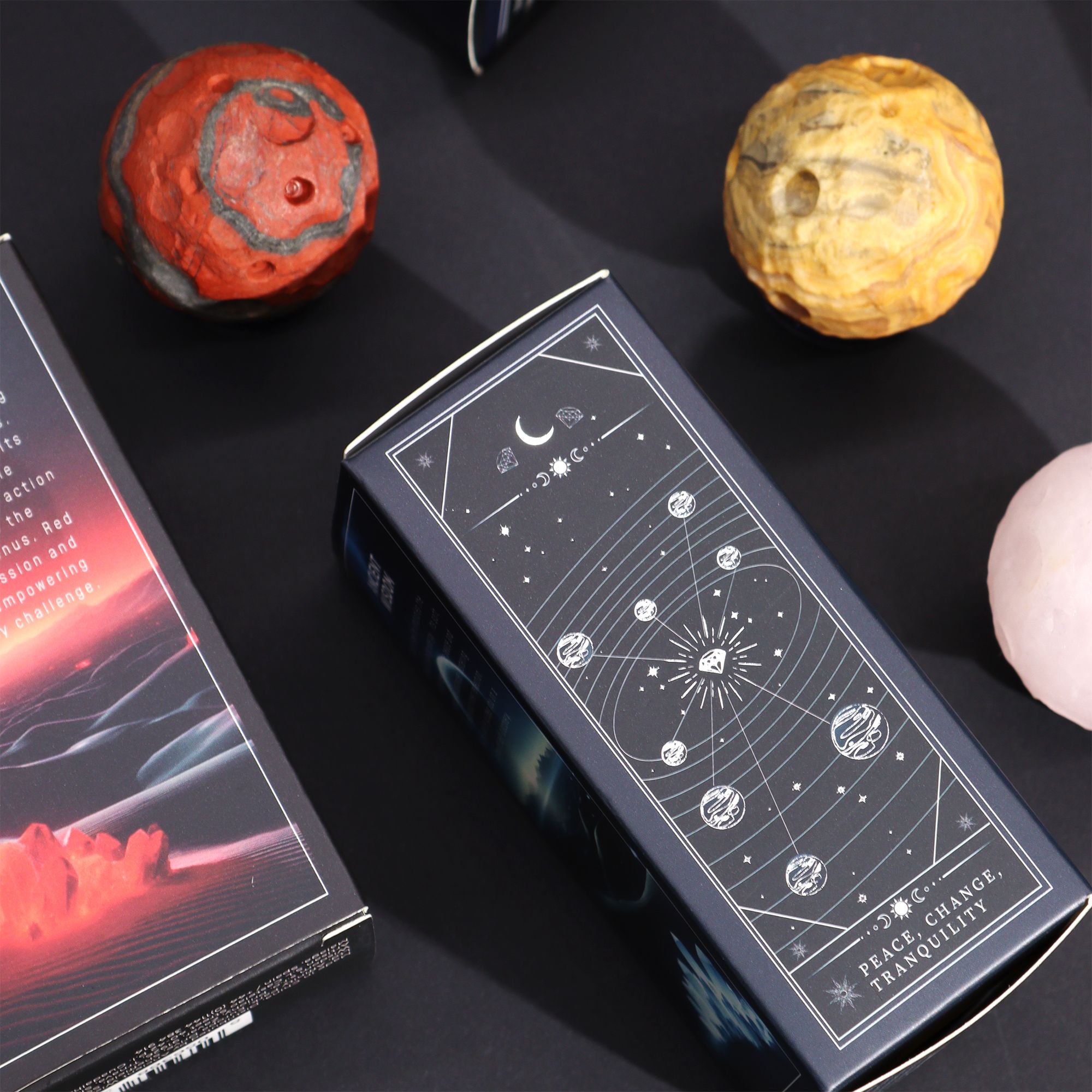 1x Planeta Howlite Blanco con Soporte Solar (LUA) - 40mm - Imagen 8