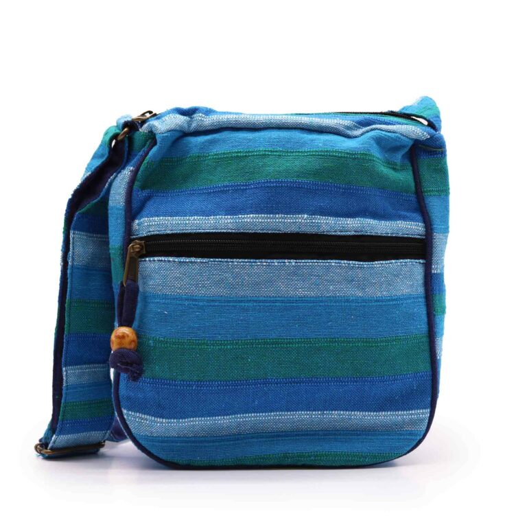 Bolso Bandolera Nepal (correa ajustable) - Ríos azules