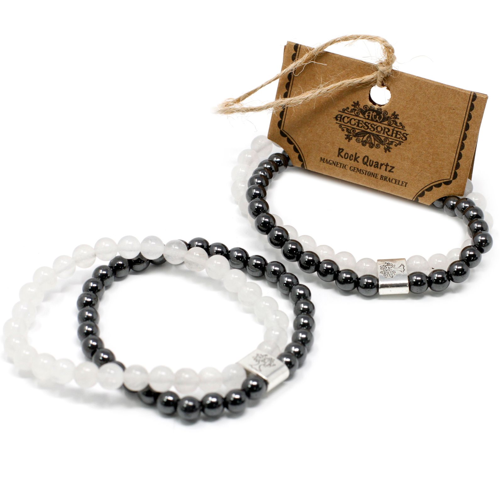 Pulsera de Piedras Preciosas Magnéticas - Cuarzo Blanco - Imagen 3