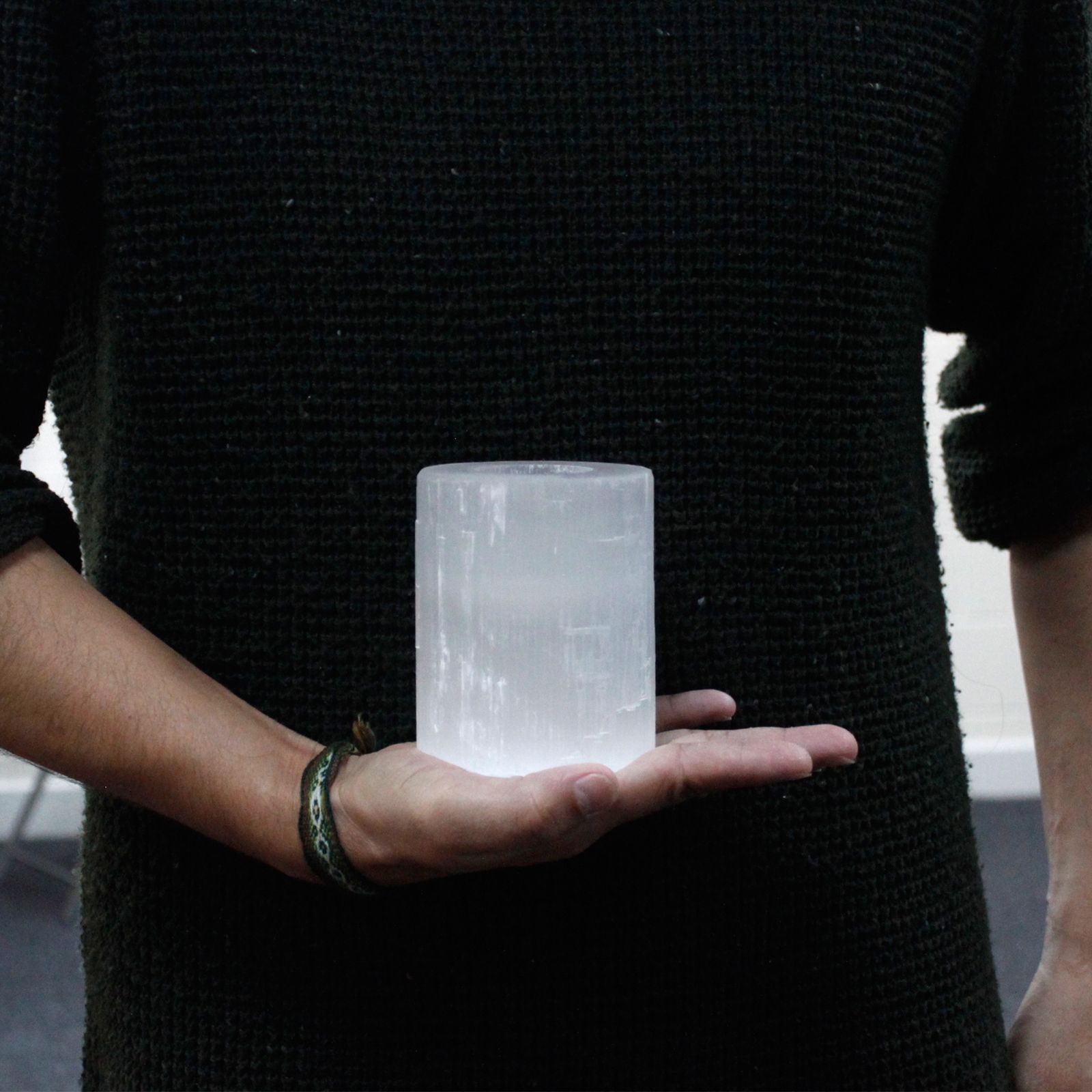 Candelabro Selenita cilindro- 10 cm - Imagen 3