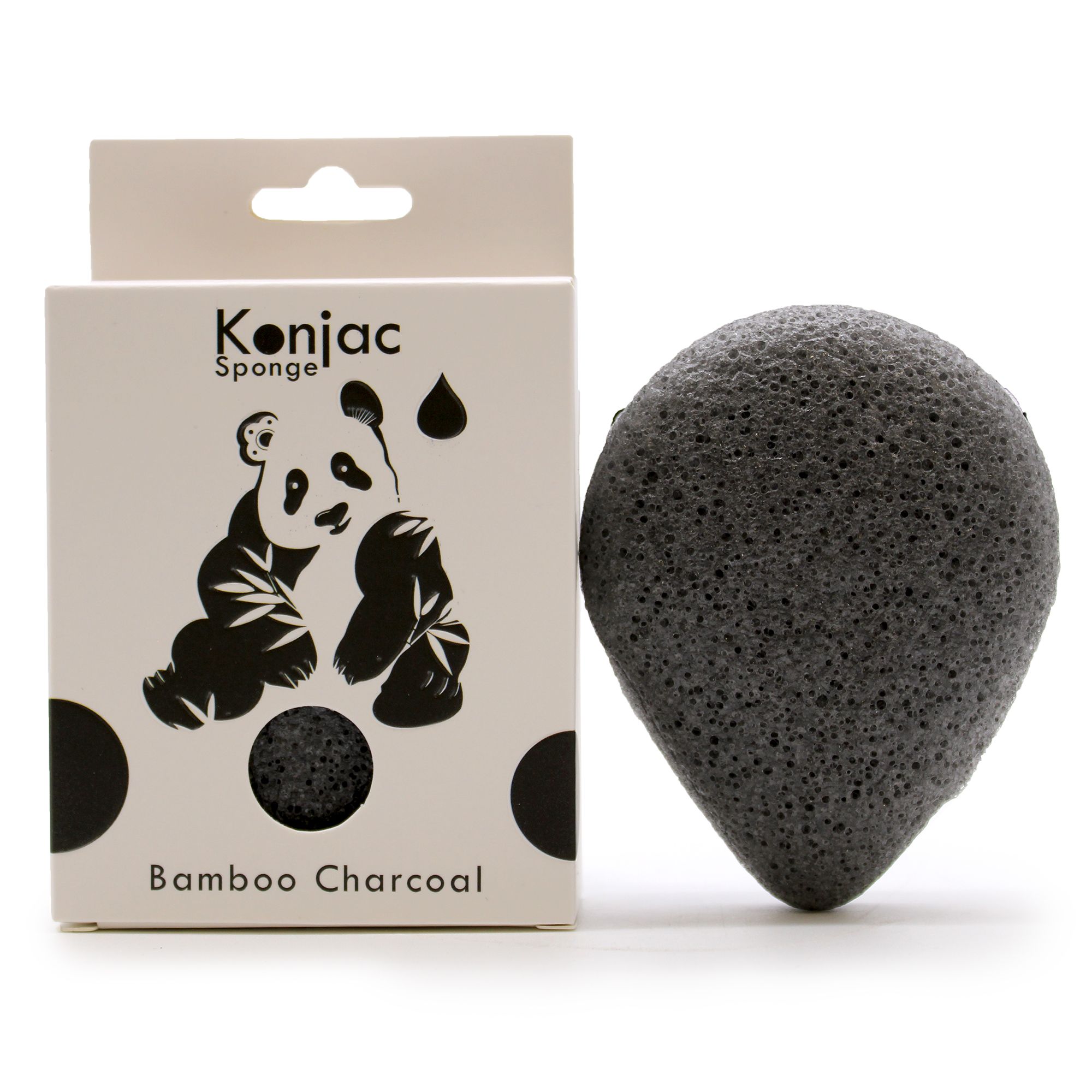 Esponja Facial Konjac - Carbón de Bambú - Antibacterial - Imagen 4