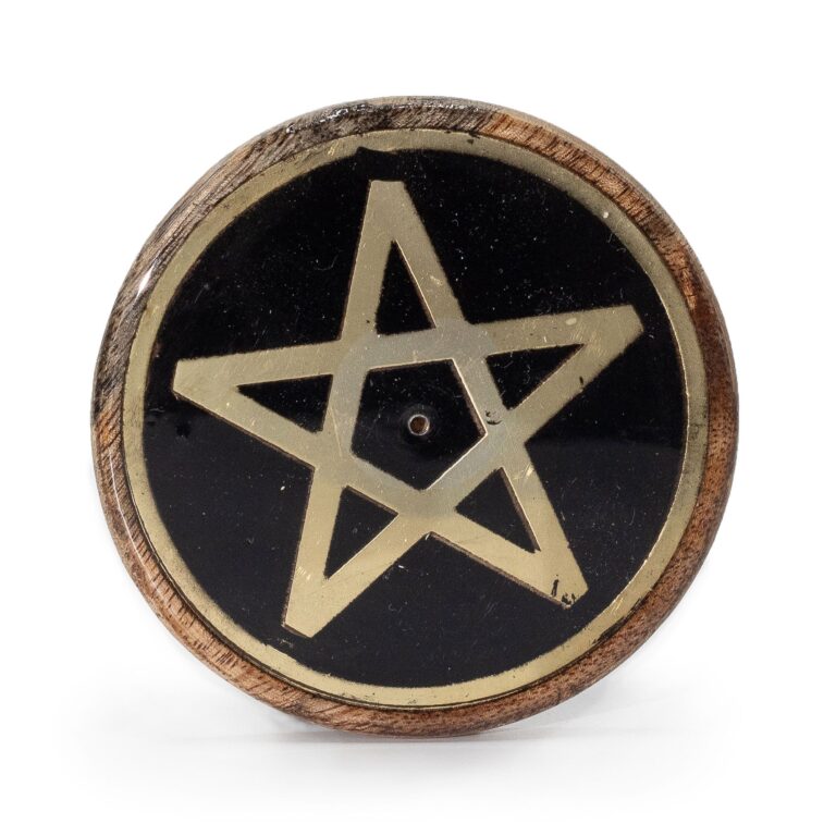 Dorado y negro sobre madera de mango - Pentágono