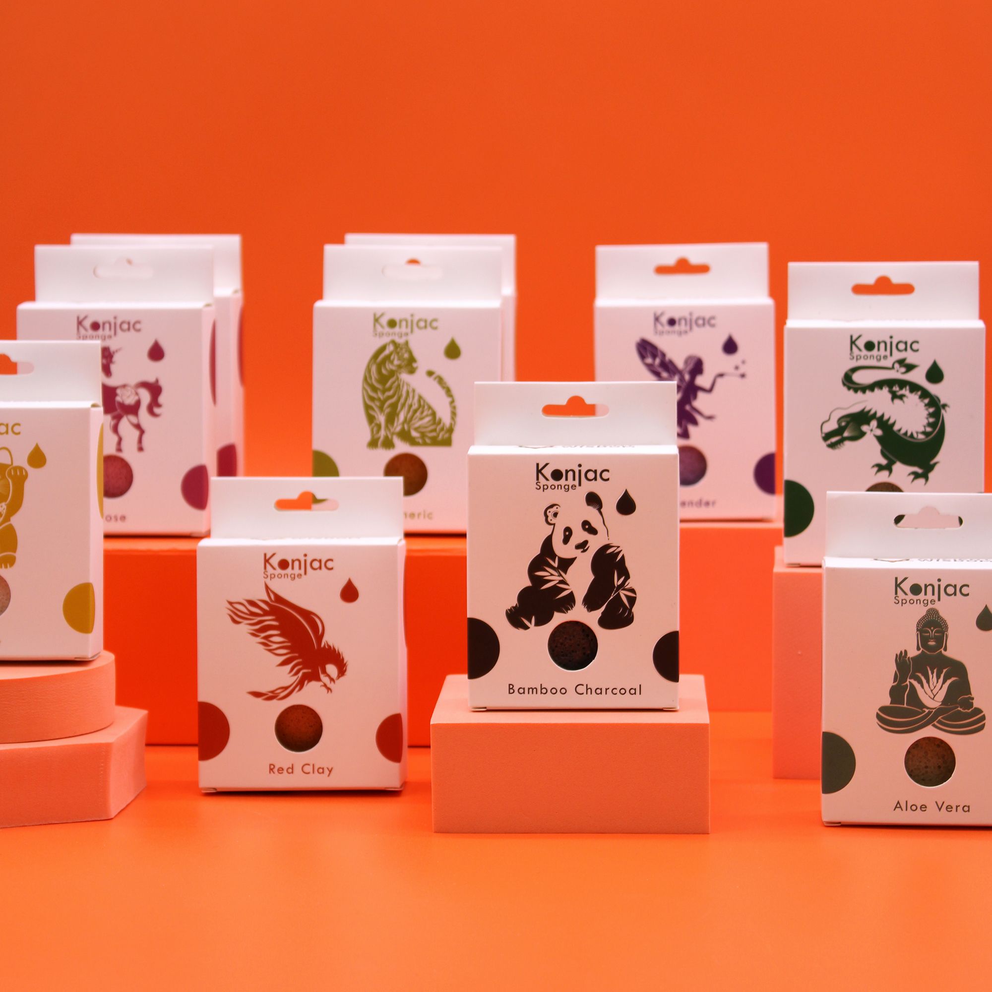 Esponja Facial Konjac - Carbón de Bambú - Antibacterial - Imagen 2