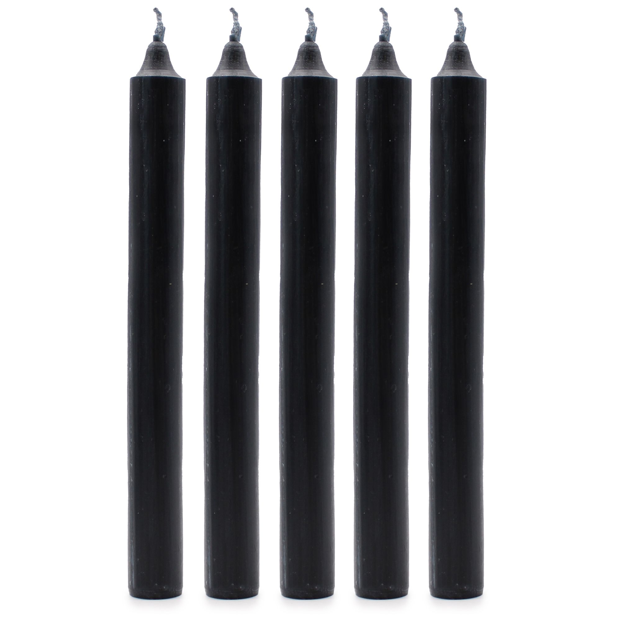 Juego de Velas de Mesa de Color Sólido - Pack de 21 - Negro Rústico - Imagen 2